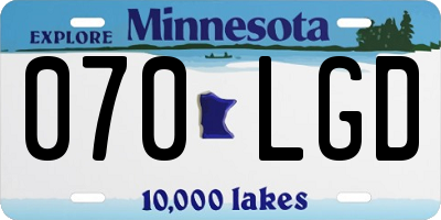 MN license plate 070LGD
