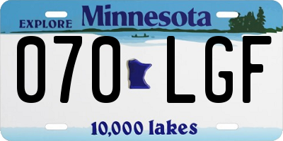 MN license plate 070LGF