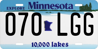 MN license plate 070LGG