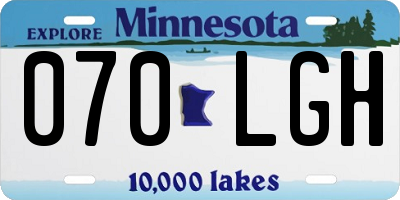 MN license plate 070LGH