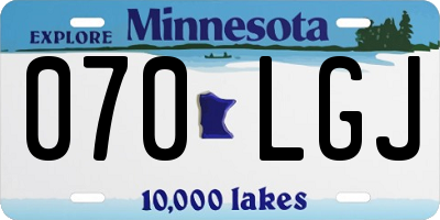 MN license plate 070LGJ