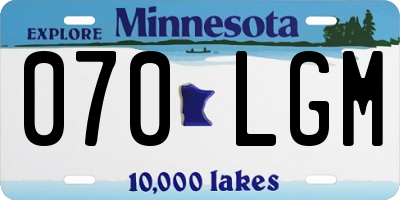 MN license plate 070LGM
