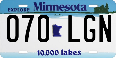 MN license plate 070LGN