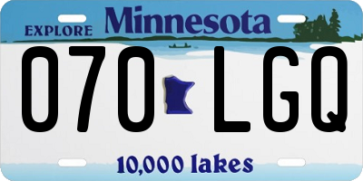 MN license plate 070LGQ
