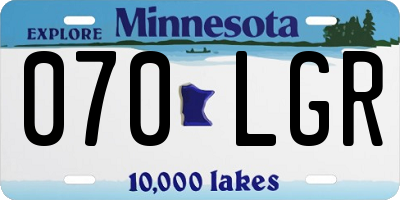 MN license plate 070LGR