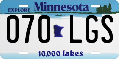 MN license plate 070LGS