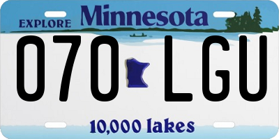MN license plate 070LGU