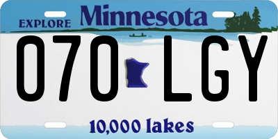 MN license plate 070LGY