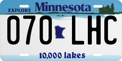 MN license plate 070LHC