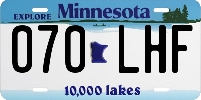 MN license plate 070LHF