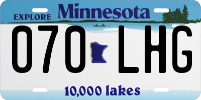 MN license plate 070LHG