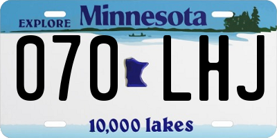 MN license plate 070LHJ