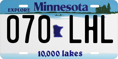 MN license plate 070LHL