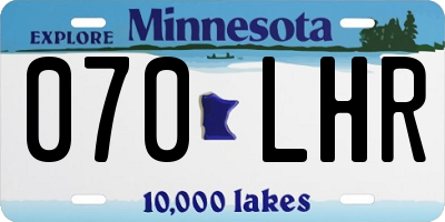 MN license plate 070LHR