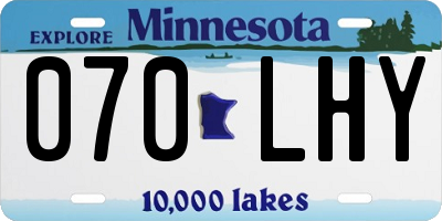 MN license plate 070LHY