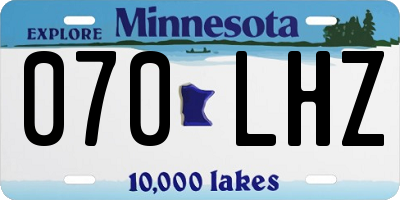 MN license plate 070LHZ