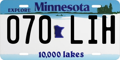 MN license plate 070LIH