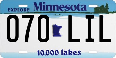 MN license plate 070LIL