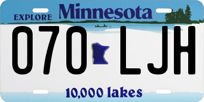 MN license plate 070LJH
