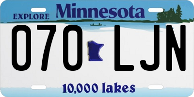 MN license plate 070LJN