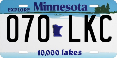 MN license plate 070LKC