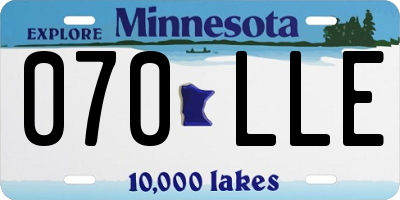 MN license plate 070LLE