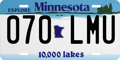 MN license plate 070LMU