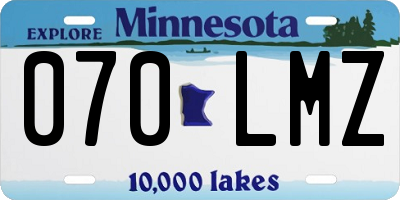 MN license plate 070LMZ