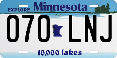 MN license plate 070LNJ