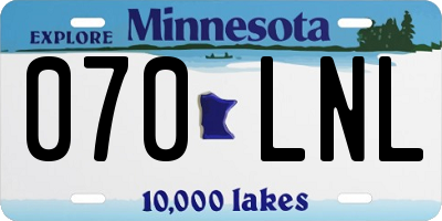 MN license plate 070LNL