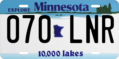 MN license plate 070LNR
