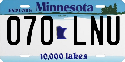 MN license plate 070LNU