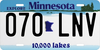 MN license plate 070LNV