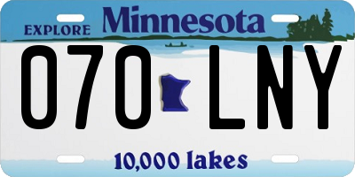 MN license plate 070LNY