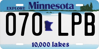 MN license plate 070LPB