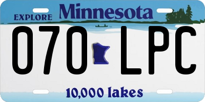 MN license plate 070LPC