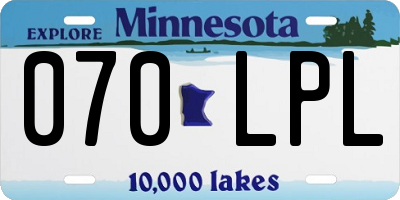 MN license plate 070LPL