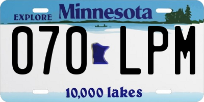 MN license plate 070LPM