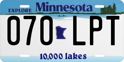 MN license plate 070LPT