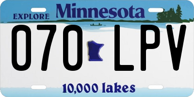 MN license plate 070LPV