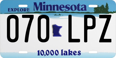 MN license plate 070LPZ
