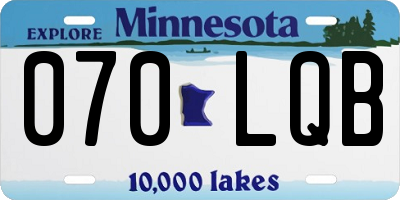 MN license plate 070LQB