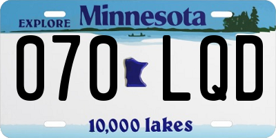 MN license plate 070LQD