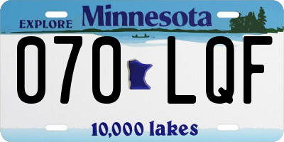 MN license plate 070LQF