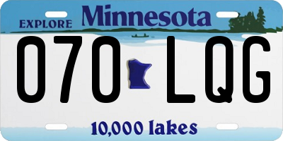 MN license plate 070LQG