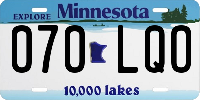 MN license plate 070LQO