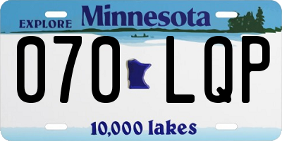 MN license plate 070LQP
