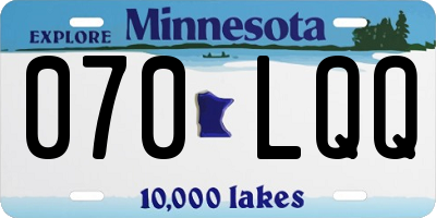 MN license plate 070LQQ
