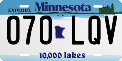 MN license plate 070LQV