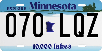 MN license plate 070LQZ